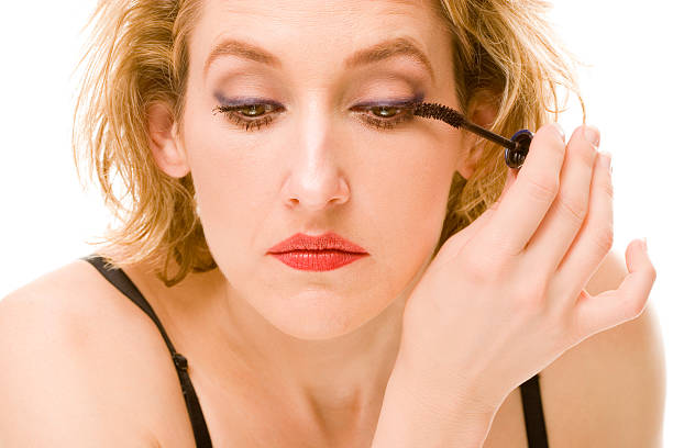 eye lashes make-up stock photo