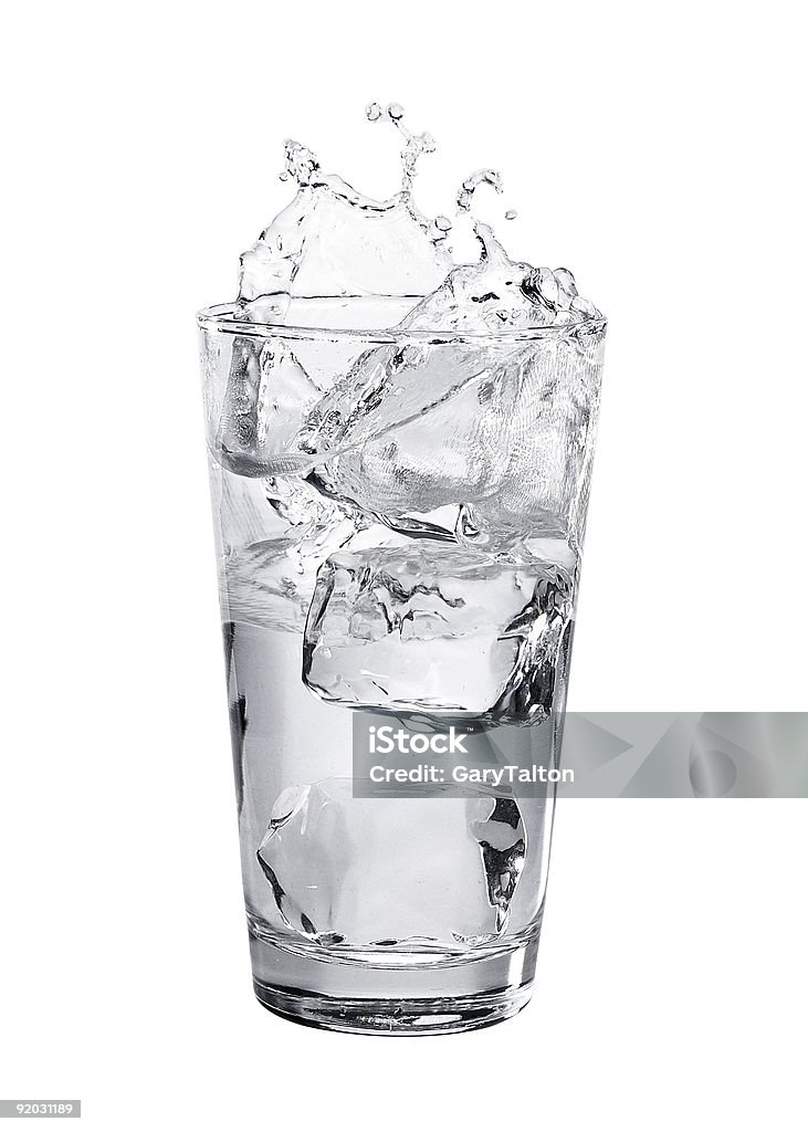 Bicchiere d'acqua con Splash - Foto stock royalty-free di Acqua potabile