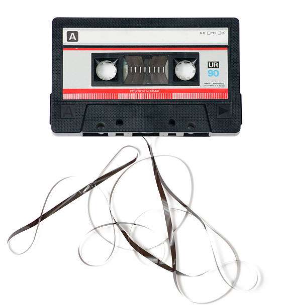 istock Audio Cassette with Tape Coming Out 92031401