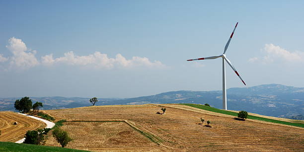 istock Molise landscape with wind turbine 92031834