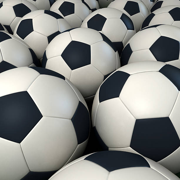 istock Background of soccer balls 92032239
