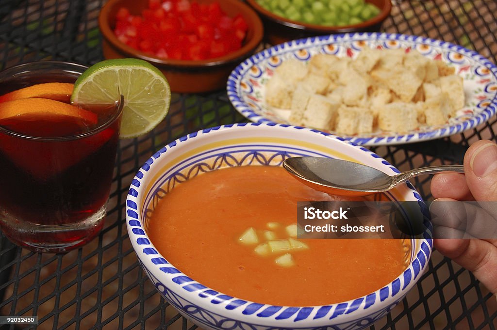 Gaspacho e Sangria - Royalty-free Azul Foto de stock