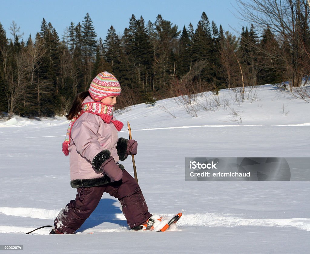 Fuß in den Schnee - Lizenzfrei Schneeschuh Stock-Foto