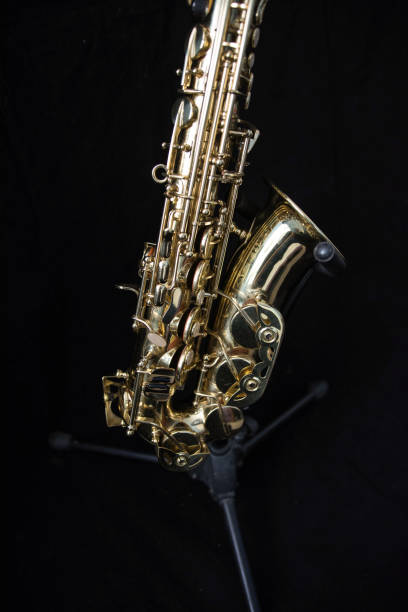 istock Close up of a golden saxophone 920329416