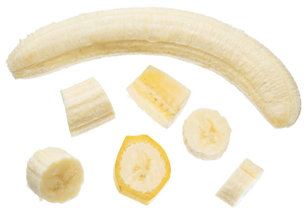 istock Peeled banana and banana slices. 920332268