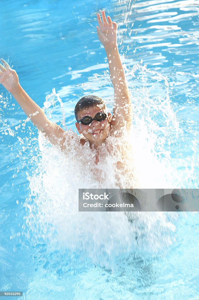 Jump in water  Blue Stock Photo