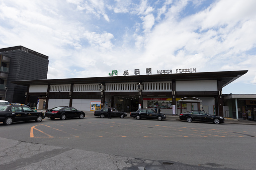 Narita, Japan - September 4, 2015 : General view of JR Narita Station in Narita, Chiba, Japan. It is a railway station on the Narita Line.