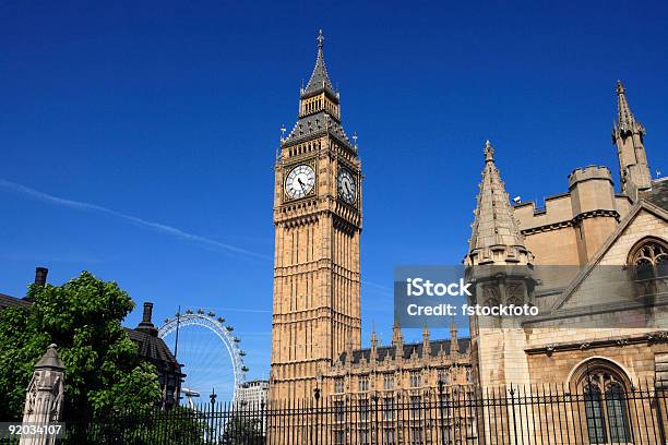 London Big Ben Stock Photo - Download Image Now - Millennium Wheel, Architecture, Big Ben