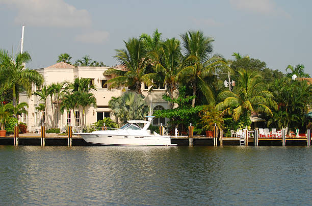 istock Luxury waterfront real estate 92034174
