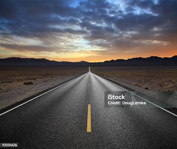 Desert Highway Stock Photo - Download Image Now - Road, Highway, Road Trip