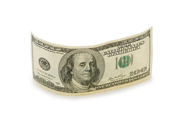 istock Hundred dollar banknote isolated on the white 92034688
