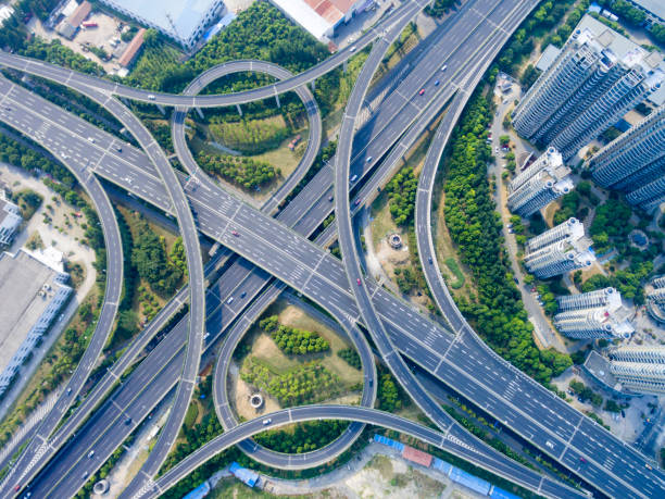 istock Aerial city viaduct highway 920353138
