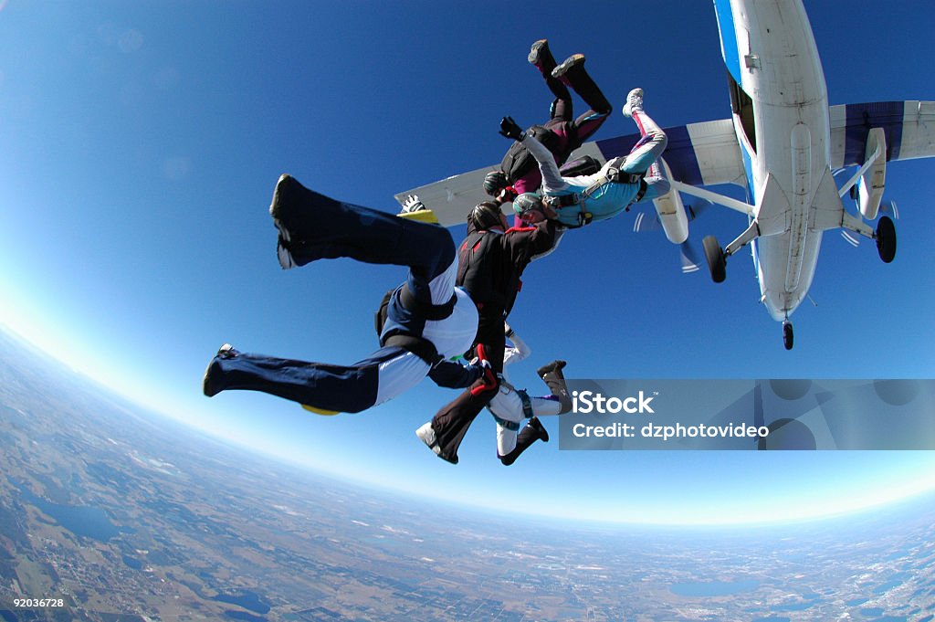 Banque Photo libre de droits: Groupe Otter de la chute libre - Photo de Parachutisme en chute libre libre de droits