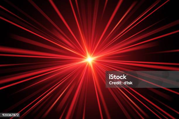 Red Light Rays Stock Illustration - Download Image Now - Red, Laser, Sunbeam