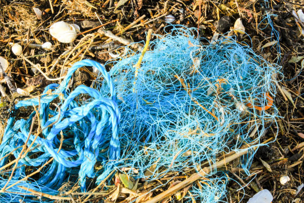 istock Discarded Nylon Fishing Net Washed up on Beach 920374966