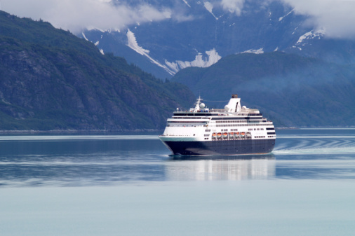 Eidfjord, Norway - June 11, 2017: cruise ship AIDAsol at Eidfjord Cruise Terminal