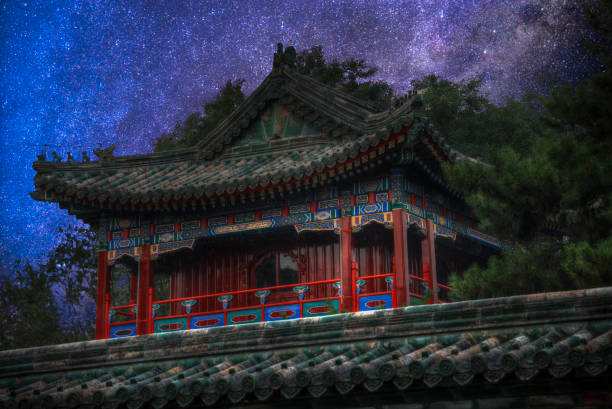 istock Night landscape of the Starry sky. 920378144