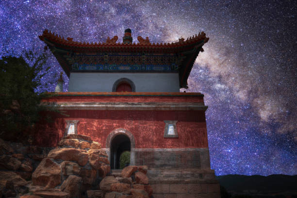 istock Night landscape of the Starry sky. 920378194