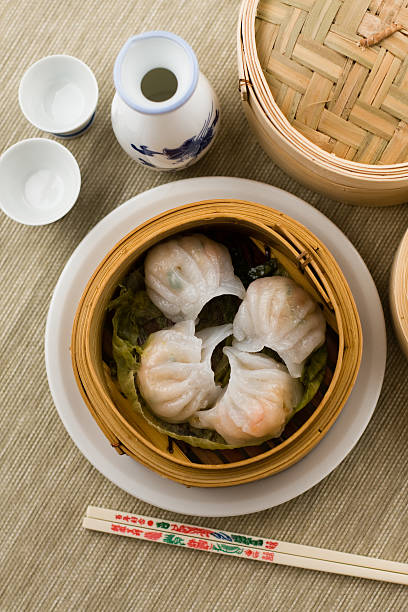 istock Dimsum 'Hagao' in bamboo basket 92038007