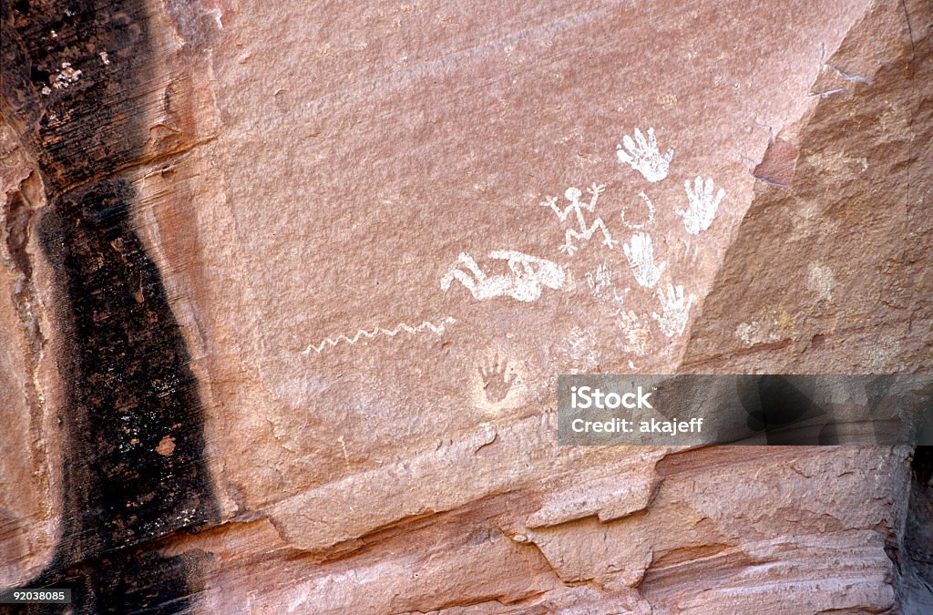 Canyon de Chelly Rock Sztuka szczegóły 2 - Zbiór zdjęć royalty-free (Ameryka)