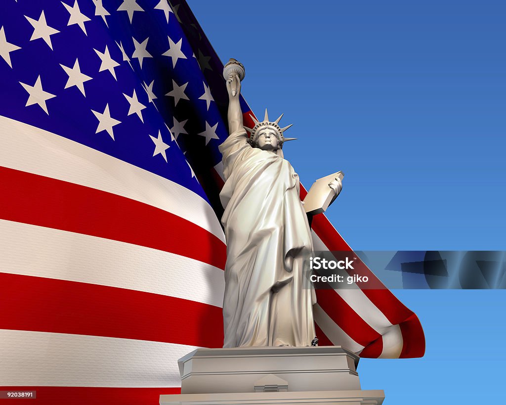 Drapeau de la Liberté - Photo de Blanc libre de droits