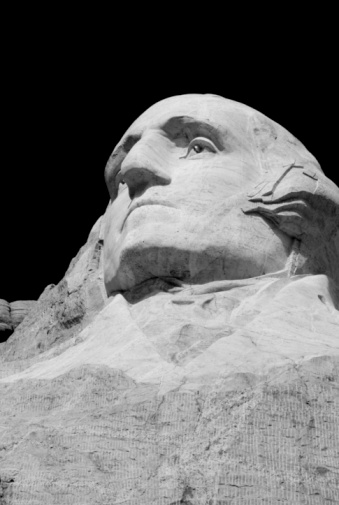 George Washington Header George Washington Head Stock Photo - Download Image Now - Black And ...