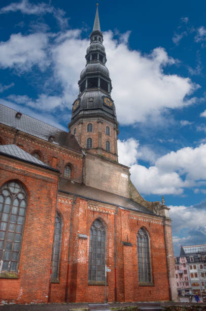 istock old houses on Riga street. Latvia 920392044