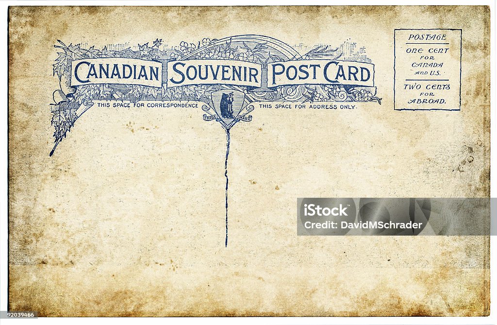 Antigua postal canadiense - Foto de stock de 1920-1929 libre de derechos