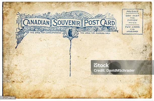 Antigua Postal Canadiense Foto de stock y más banco de imágenes de 1920-1929 - 1920-1929, Anticuado, Retro