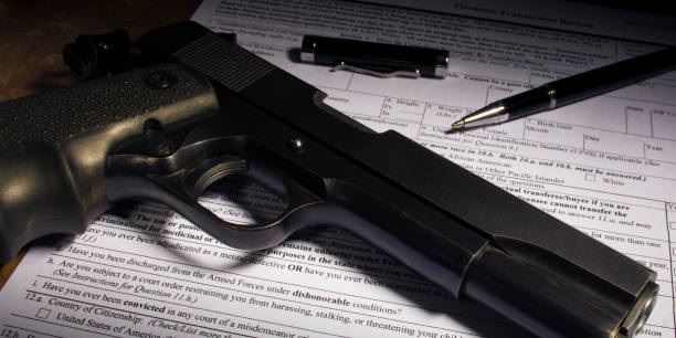 istock Gun and dishonorable discharge question on the background check 920395080
