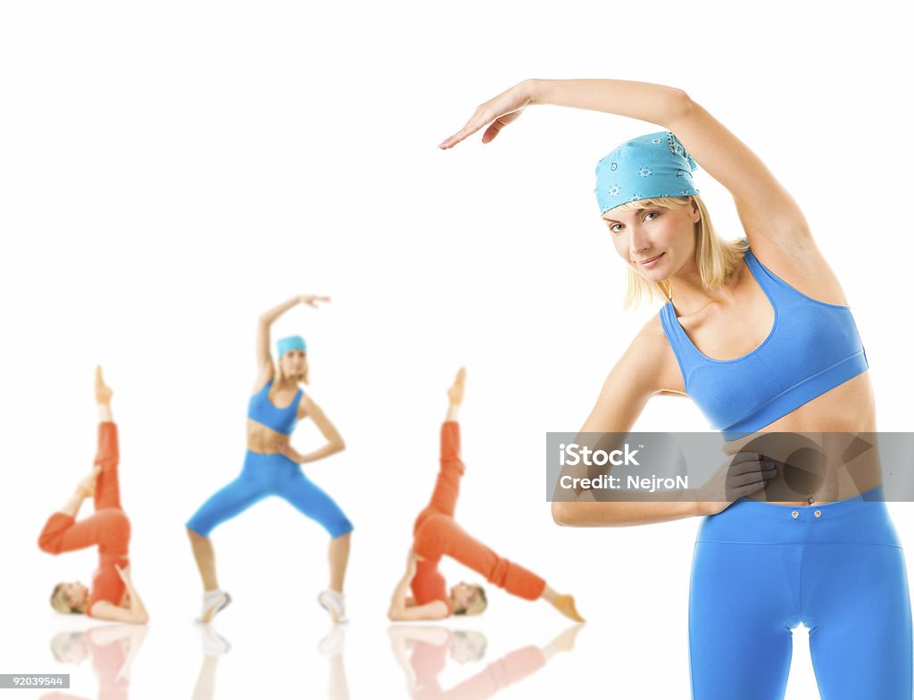 Grupo de Mulheres fazendo exercício fitness - Royalty-free Adulto Foto de stock