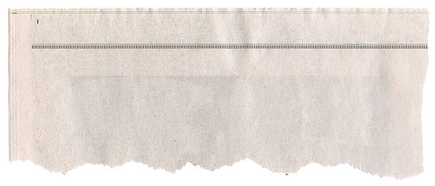 Newspaper Headline Torn piece of blank newspaper, for background, this one sized for a headline. cutting stock pictures, royalty-free photos & images