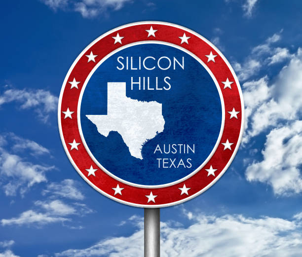 istock Silicon Hills in Austin Texas - map illustration 920399098
