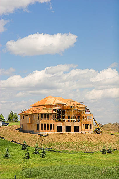 Luxury Home Construction stock photo