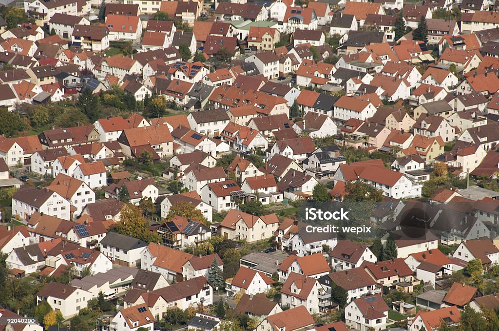 Вид сверху небольшой, экологически чистых и безопасных Город - Стоковые фото Большая группа объектов роялти-фри