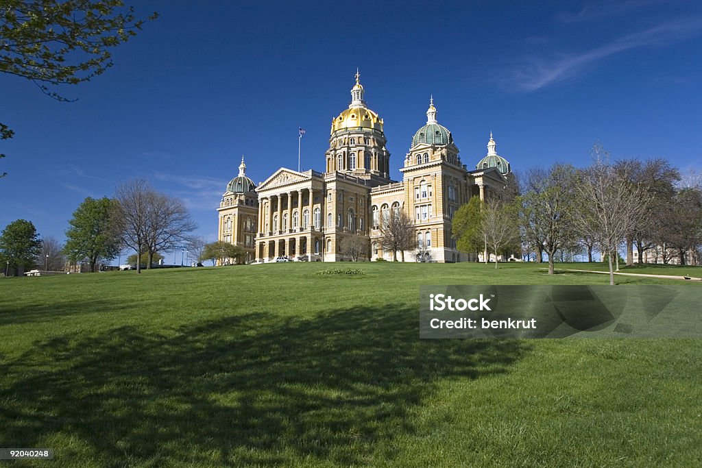 Iowa-State Capitol w Des Moines - Zbiór zdjęć royalty-free (Budynek kapitolu stanowego)