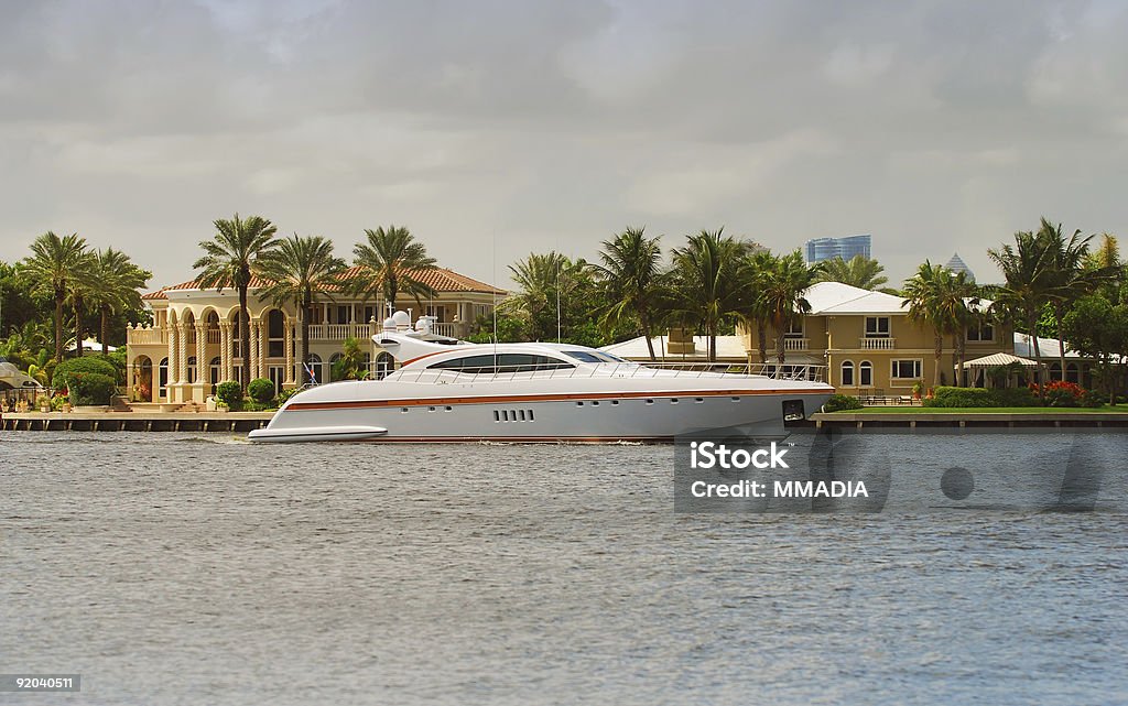 Luxo Barco a Motor - Royalty-free Palm Beach - Flórida Foto de stock