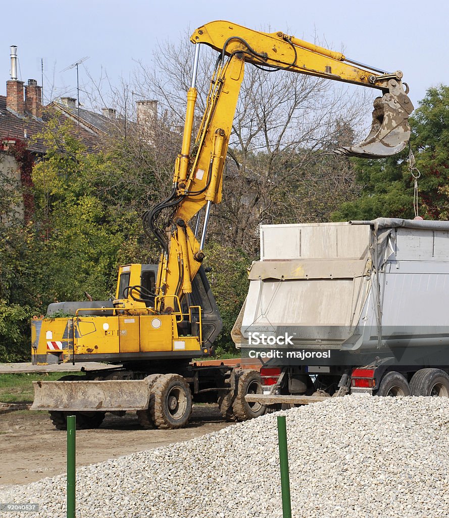 Macchina in lavoro - Foto stock royalty-free di Bulldozer