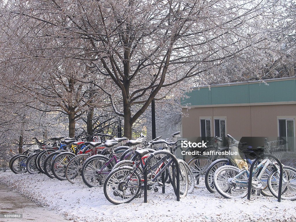 Bicicletas congelados - Royalty-free Ao Ar Livre Foto de stock