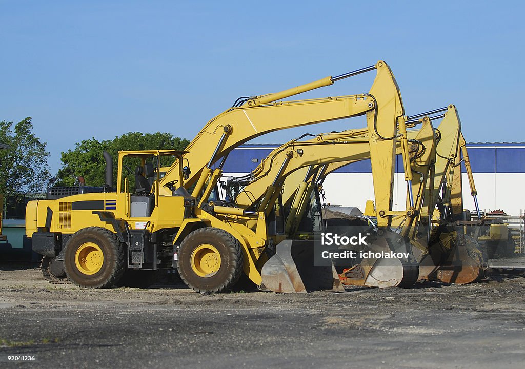 Construction machinery  Stationary Stock Photo