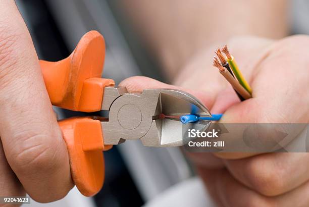 Wire Cutter Stock Photo - Download Image Now - Electrician, Electricity, Cable