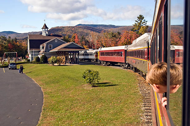 Train ride  white mountains new hampshire stock pictures, royalty-free photos & images