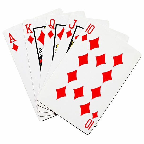 istock Set of five high cards from a diamond deck 92041879