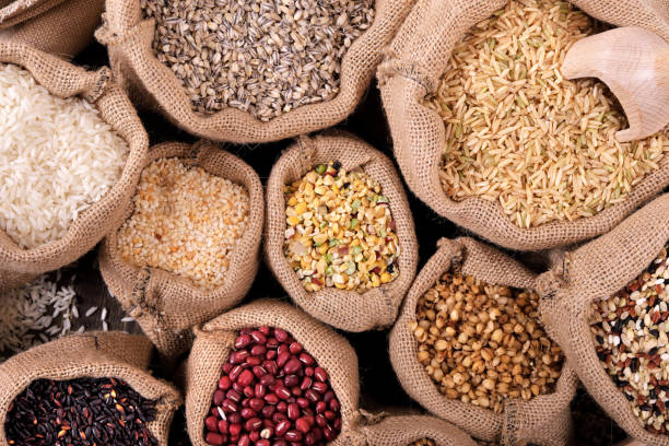 istock Various grains and cereals on market stall 920419446