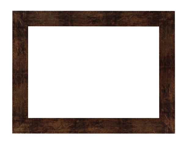 istock flat brown painted wide wooden picture frame 920421128