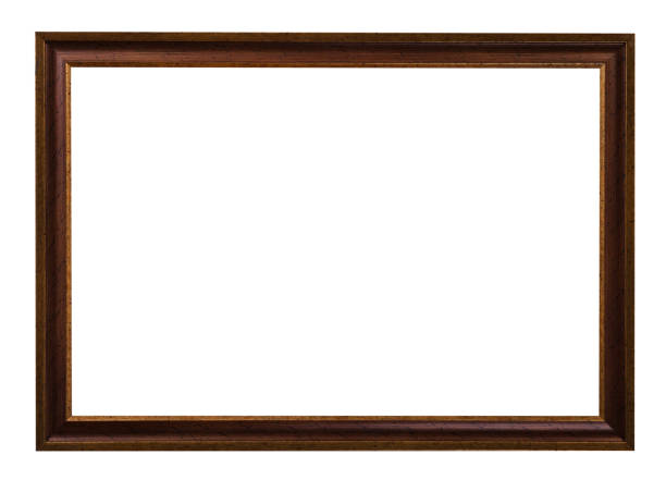 istock classic dark brown painted wooden picture frame 920421260