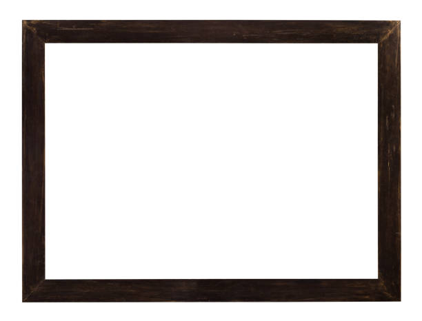 istock modern flat dark brown wooden picture frame 920421468