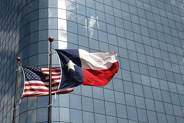 corporate, texas - texas state flag stock-fotos und bilder