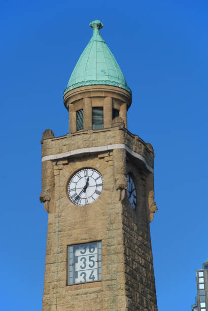 istock St. Pauli Piers, water level tower, Hamburg, Germany. 920424680