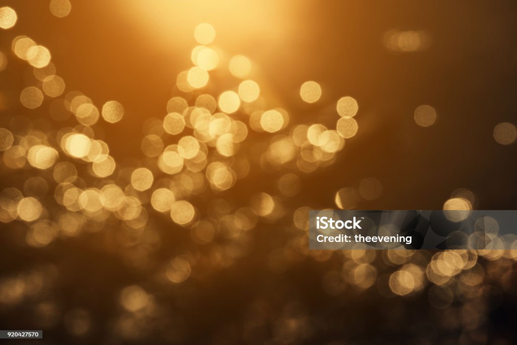 bokeh gold light backgrounds Defocused Stock Photo